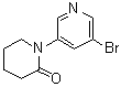 1-(5-溴-3-吡啶基)-2-哌啶酮分子结构 (CAS 1209458-64-9)