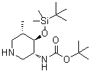 N-[(3R,4R,5S)-4-[[(1,1-二甲基乙基)二甲基硅烷基]氧基]-5-甲基-3-哌啶基]氨基甲酸叔丁酯分子结构 (CAS 1210418-68-0)