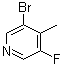 3-溴-5-氟-4-甲基吡啶分子结构 (CAS 1211517-76-8)