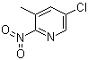 5-氯-3-甲基-2-硝基吡啶分子结构 (CAS 1211532-85-2)
