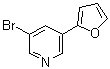 3-溴-5-(2-呋喃基)吡啶分子结构 (CAS 1211588-87-2)