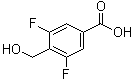 3,5-二氟-4-(羟甲基)苯甲酸分子结构 (CAS 1211596-29-0)