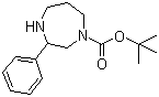 3-苯基-[1,4]二氮杂环庚烷-1-甲酸叔丁酯分子结构 (CAS 1211596-44-9)