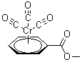 三羰基(pi-甲基苯甲酸酯)铬分子结构 (CAS 12125-87-0)