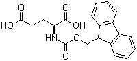 Fmoc-L-glutamic acid molecular structure (CAS 121343-82-6)