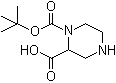 1,2-Piperazinedicarboxylic acid 1-(1,1-dimethylethyl) ester molecular structure (CAS 1214196-85-6)