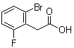 2-溴-6-氟苯乙酸分子结构 (CAS 1214322-99-2)