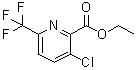 3-氯-6-(三氟甲基)-2-吡啶羧酸乙酯分子结构 (CAS 1214332-53-2)