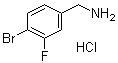 4-Bromo-3-fluorobenzenemethanamine hydrochloride molecular structure (CAS 1214342-53-6)