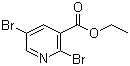 2,5-二溴吡啶-3-羧酸乙酯分子结构 (CAS 1214375-74-2)