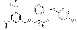 (alphaS)-alpha-[[(1R)-1-[3,5-Bis(trifluoromethyl)phenyl]ethoxy]methyl]-alpha-ethenylbenzenemethanamine monomaleate molecular structure (CAS 1214741-14-6)