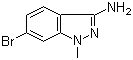 6-溴-1-甲基-1H-吲唑-3-胺分子结构 (CAS 1214899-85-0)