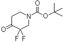 3,3-二氟-4-氧代哌啶-1-羧酸叔丁酯分子结构 (CAS 1215071-17-2)