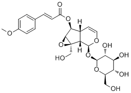 6-O-对甲氧基肉桂酰梓醇分子结构 (CAS 121710-02-9)