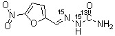 呋喃西林-<sup>13</sup>C,<sup>15</sup>N<sub>2</sub>分子结构 (CAS 1217220-85-3)