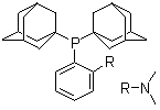 双(金刚烷-1-基)(2-二甲基氨基苯基)膦分子结构 (CAS 1219080-77-9)
