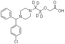Cetirizine-d<sub>4</sub> molecular structure (CAS 1219803-84-5)
