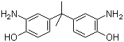2,2-双(4-羟基-3-氨基苯基)丙烷分子结构 (CAS 1220-78-6)