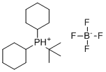 tert-Butyldicyclohexylphosphonium tetrafluoroborate molecular structure (CAS 1220349-00-7)