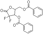 2-脱氧-2,2-二氟戊呋喃糖-1-酮 3,5-二安息香酸盐分子结构 (CAS 122111-01-7)