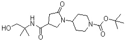 4-[4-[[(2-Hydroxy-1,1-dimethylethyl)amino]carbonyl]-2-oxo-1-pyrrolidinyl]-1-piperidinecarboxylic acid 1,1-dimethylethyl ester molecular structure (CAS 1221278-48-3)