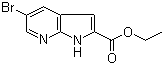 5-Bromo-1H-pyrrolo[2,3-b]pyridine-2-carboxylic acid ethyl ester molecular structure (CAS 1222175-21-4)