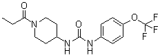 N-[1-(1-氧代丙基)-4-哌啶基]-N'-[4-(三氟甲氧基)苯基]脲分子结构 (CAS 1222780-33-7)