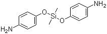 双(4-氨基苯氧基)二甲基硅烷分子结构 (CAS 1223-16-1)
