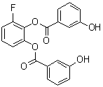 3-羟基苯甲酸 1,1'-(3-氟-1,2-亚苯基)酯分子结构 (CAS 1223397-11-2)