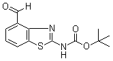 4-甲酰基苯并[d]噻唑-2-基氨基甲酸叔丁酯分子结构 (CAS 1223748-47-7)