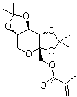 2,3:4,5-二-O-(1-甲基亚乙基)-beta-D-吡喃果糖 1-(2-甲基-2-丙烯酸酯)分子结构 (CAS 122444-90-0)