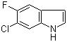 6-氯-5-氟吲哚分子结构 (CAS 122509-72-2)