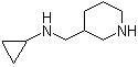 N-环丙基-3-哌啶甲胺分子结构 (CAS 1226016-69-8)