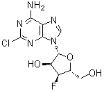 2-氯-3'-脱氧-3'-氟腺苷分子结构 (CAS 122654-30-2)