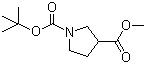 1-Boc-吡咯烷-3-甲酸甲酯分子结构 (CAS 122684-33-7)