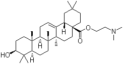 齐墩果酸二甲胺基乙酯分子结构 (CAS 122746-62-7)