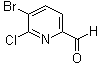 5-Bromo-6-chloro-2-pyridinecarboxaldehyde molecular structure (CAS 1227583-91-6)