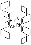 结构式 CAS# 12279-09-3, 双环辛烯氯化铑二聚体