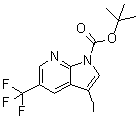 3-碘-5-(三氟甲基)-1H-吡咯并[2,3-b]吡啶-1-羧酸叔丁酯分子结构 (CAS 1228183-72-9)
