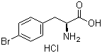 4-溴-L-苯丙氨酸盐酸盐分子结构 (CAS 122839-59-2)