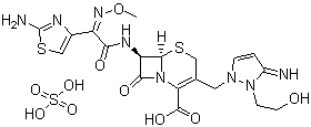 硫酸头孢噻利分子结构 (CAS 122841-12-7)