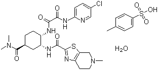 Edoxaban p-toluenesulfonate monohydrate molecular structure (CAS 1229194-11-9)