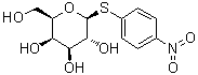 对硝基苯基 1-硫代-beta-D-吡喃半乳糖苷分子结构 (CAS 1230-27-9)
