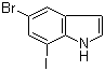 5-溴-7-碘-1H-吲哚分子结构 (CAS 123020-20-2)