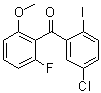 (5-Chloro-2-iodophenyl)(2-fluoro-6-methoxyphenyl)methanone molecular structure (CAS 1233025-91-6)