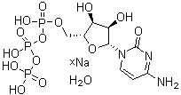 胞苷-5'-四氢三磷酸钠一水合物分子结构 (CAS 123334-07-6)