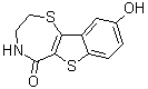 3,4-Dihydro-9-hydroxy-[1]benzothieno[2,3-f]-1,4-thiazepin-5(2H)-one molecular structure (CAS 1233533-04-4)