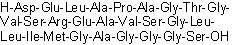 L-alpha-天冬氨酰-L-alpha-谷氨酰-L-亮氨酰-L-丙氨酰-L-脯氨酰-L-丙氨酰甘氨酰-L-苏氨酰甘氨酰-L-缬氨酰-L-丝氨酰-L-精氨酰-L-alpha-谷氨酰-L-丙氨酰-L-缬氨酰-L-丝氨酰甘氨酰-L-亮氨酰-L-亮氨酰-L-异亮氨酰-L-蛋氨酰甘氨酰-L-丙氨酰甘氨酰甘氨酰甘氨酰-L-丝氨酸分子结构 (CAS 1233876-44-2)