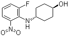 trans-4-[(2-Fluoro-6-nitrophenyl)amino]cyclohexanol molecular structure (CAS 1233958-43-4)