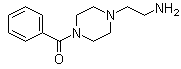 4-Benzoyl-1-piperazineethanamine molecular structure (CAS 123469-39-6)